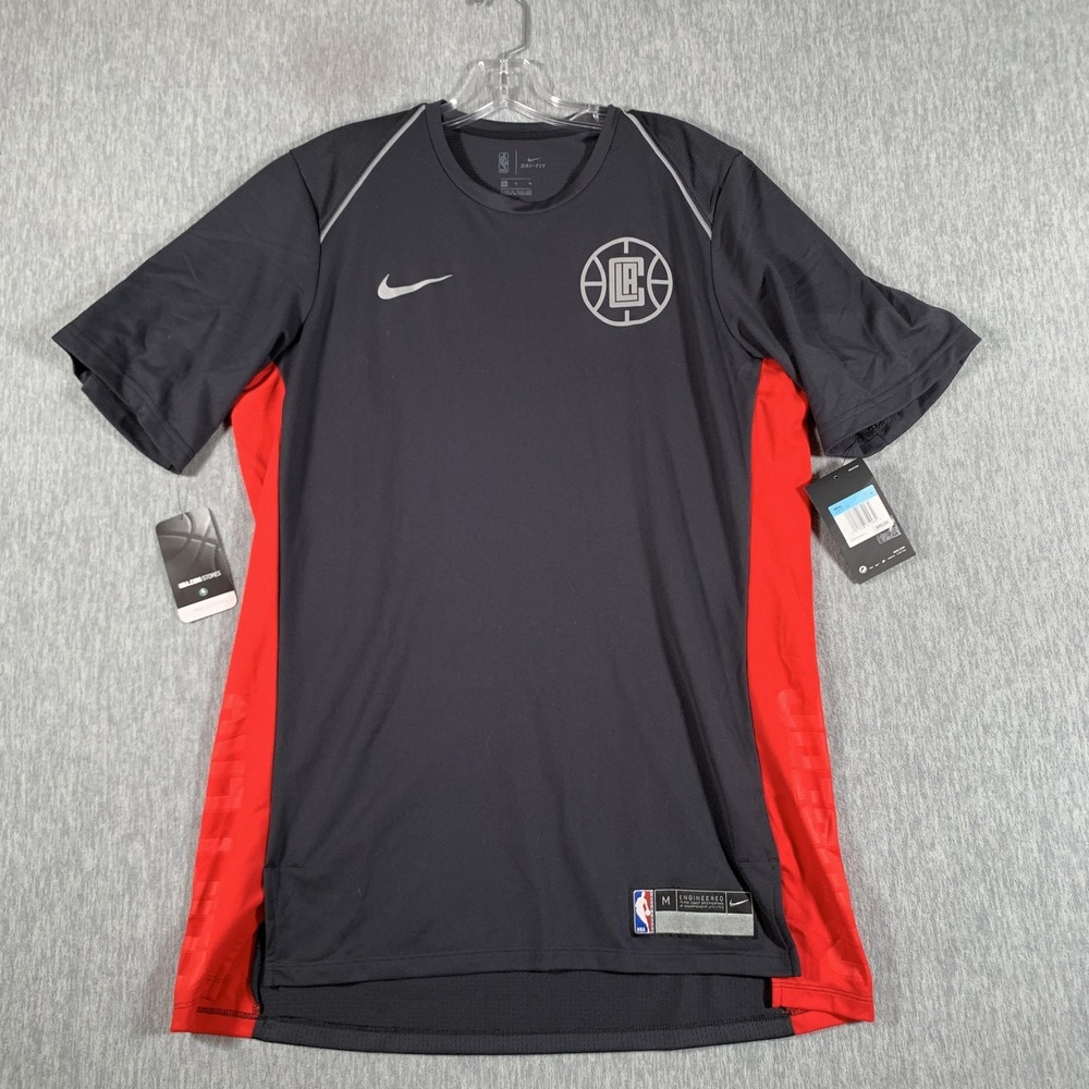 Los Angeles‎ Clippers Shirt Mens Medium Black NBA Basketball Nike Dri Fit Top